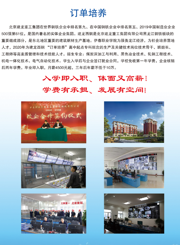 伊春职业学院2020高职单招招生简章(图)