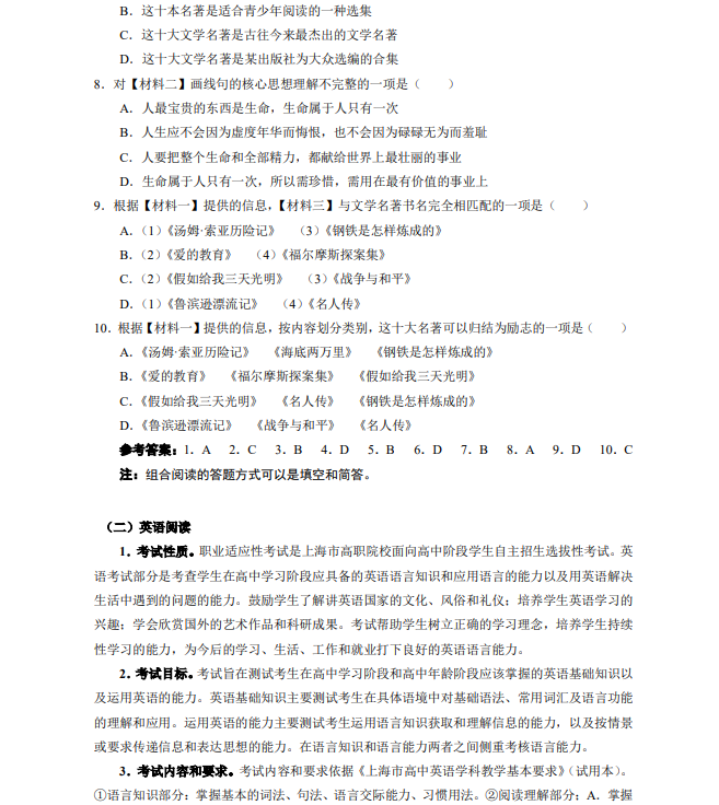 2019年上海市部分普通高校?？茖哟我婪ㄗ灾髡猩荚嚳季V-職業(yè)適應性測試.png