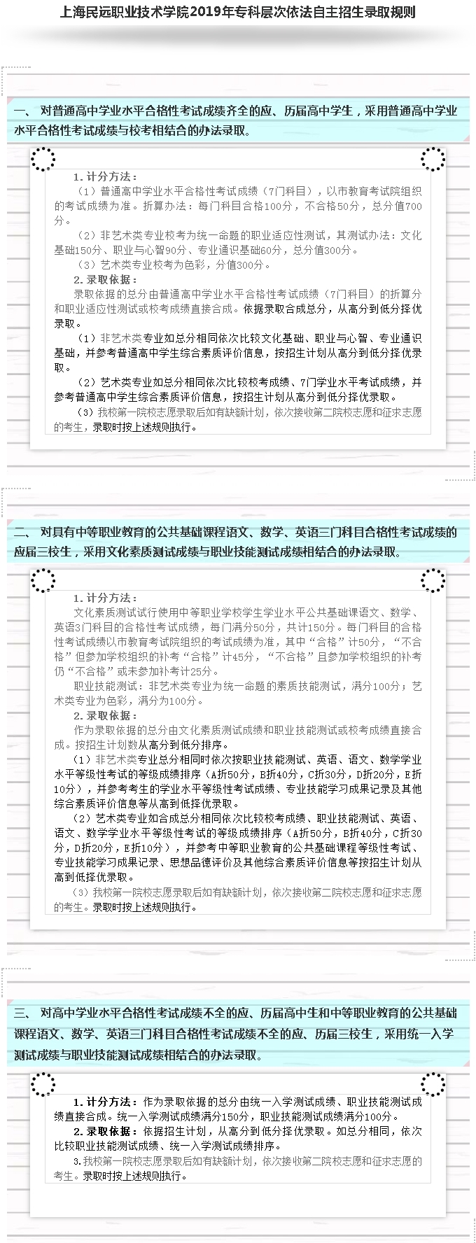 上海民远职业技术学院2019年专科层次依法自主招生录取规则.jpg