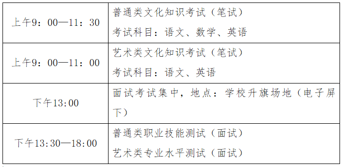 2019年開封文化藝術(shù)職業(yè)學院單招考試具體安排.png