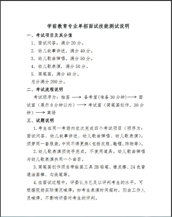 日照职业技术学院2019年单独招生学前教育专业面试说明.JPG