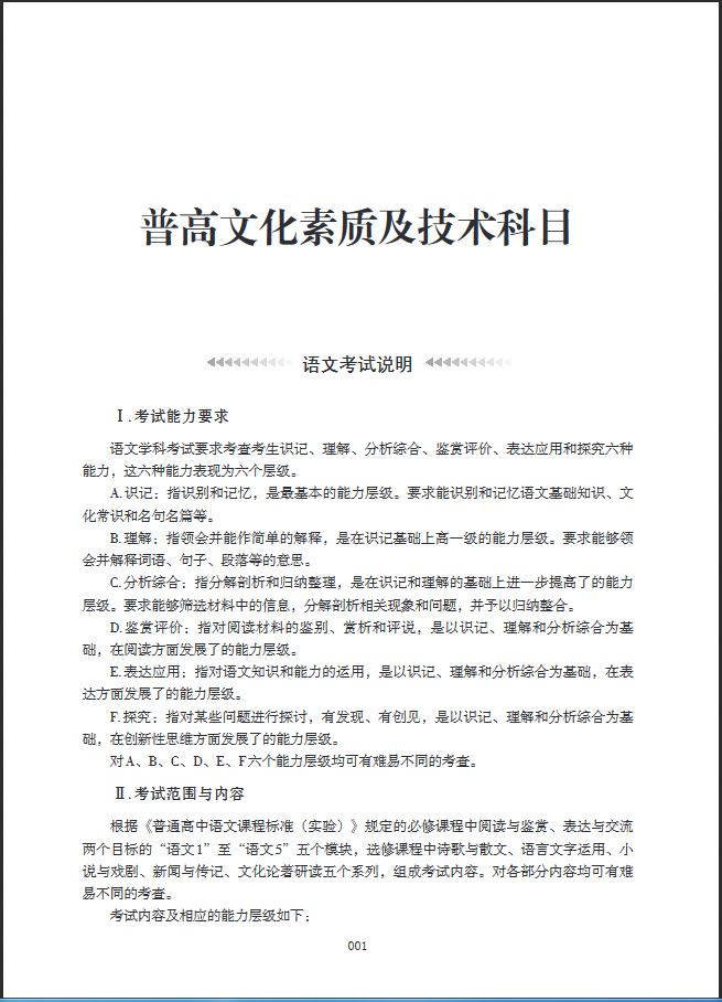 重庆市2020年高等职业教育分类考试考试说明1.JPG