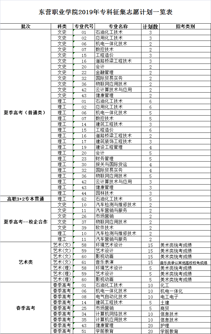 东营职业学院2019年专科征集志愿计划一览表（山东省）.png