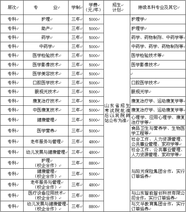 潍坊护理职业学院2019年单独招生指南.png