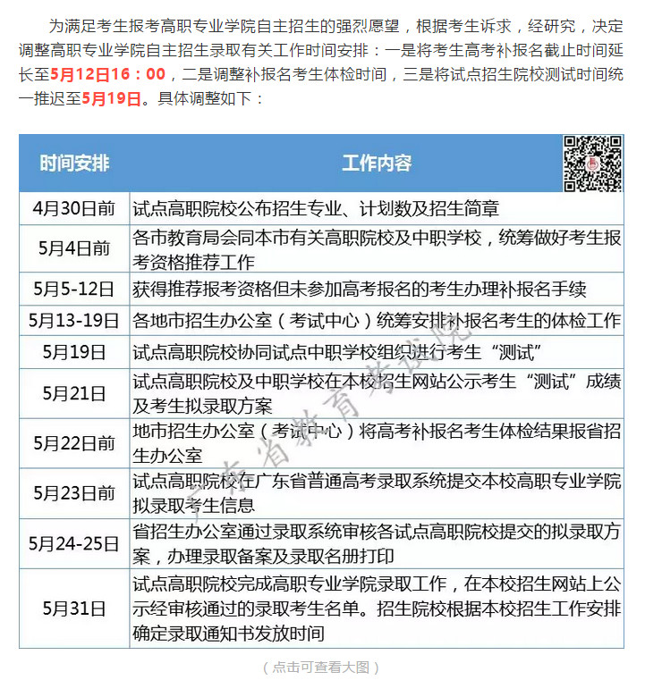 关于调整广东农工商职业技术学院专业学院报名及测试时间的公告.jpg