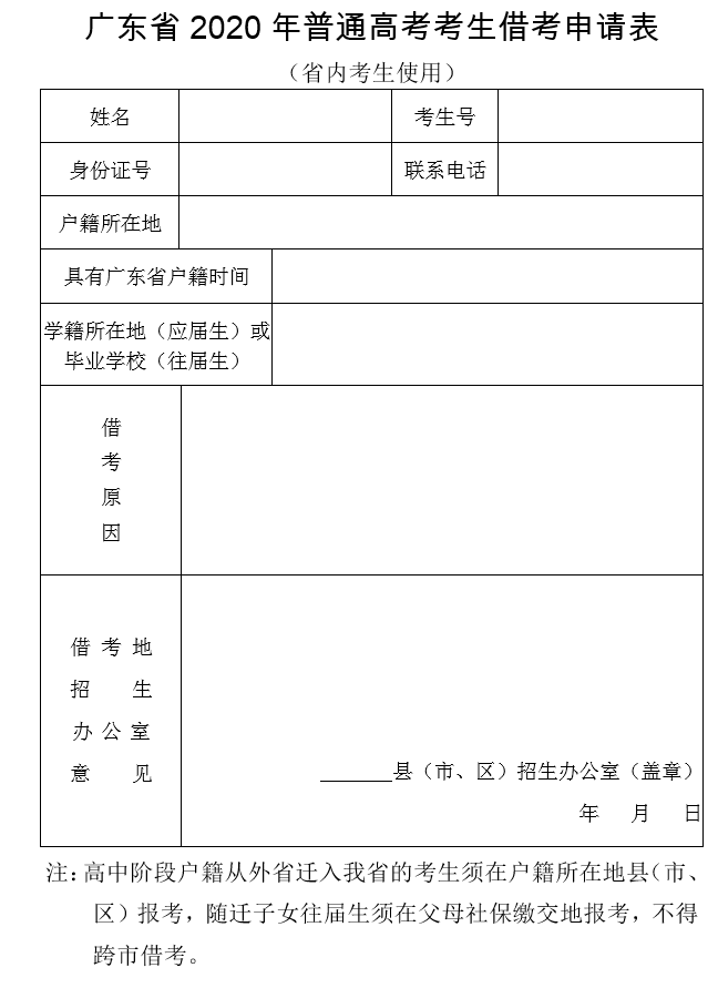 广东省2020年普通高考考生借考申请表.png