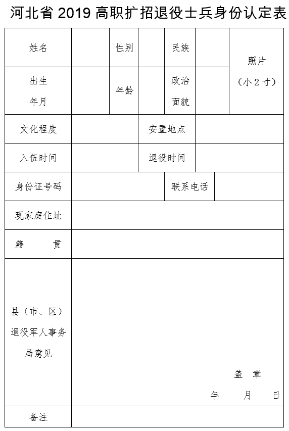 河北省2019高职扩招退役士兵身份认定表.png