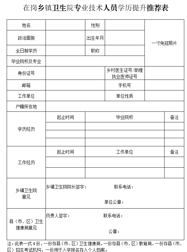 2019年河北省在岗乡镇卫生院专业技术人员学历提升推荐表.png