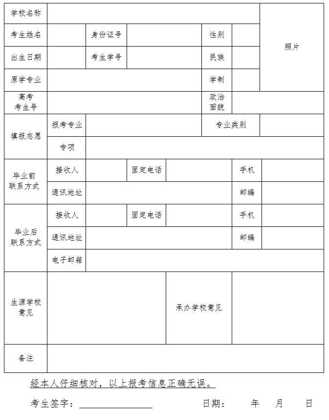 2020年河北省普通高校专接本考试报名登记表.png