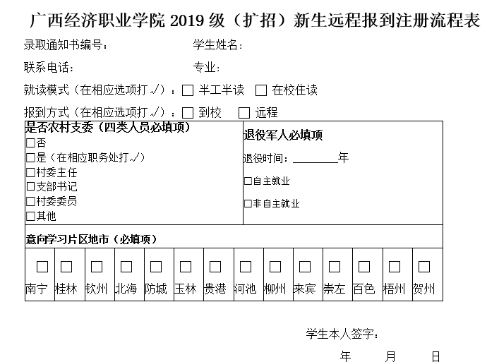 广西经济职业学院2019年高职扩招第二阶段录取新生远程报到注册表.png