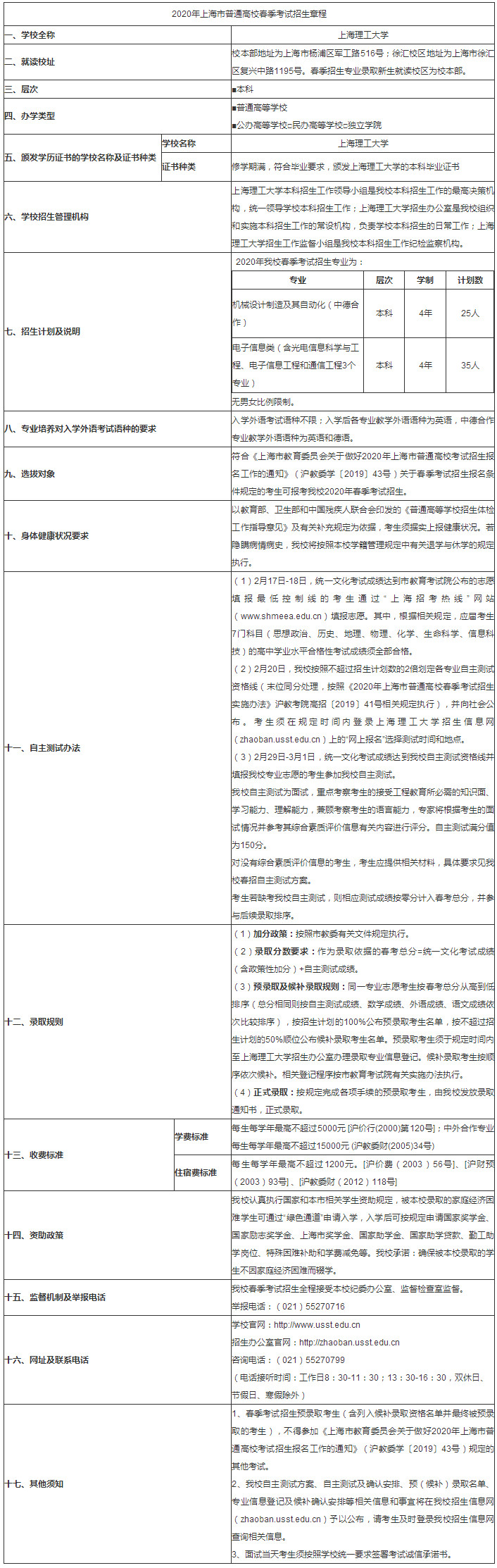 上海理工大学2020年春季高考招生章程.jpg