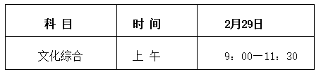 2020年分类考试招生中职毕业生文化综合考试时间安排.png