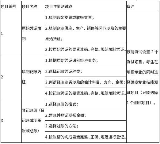 测试项目及主要测试点