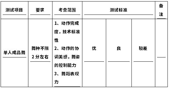 国际标准舞专业测试内容与方法