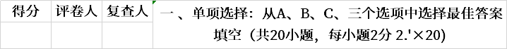 2020湖南體育職業(yè)學(xué)院高職單招英語(職高類)樣卷