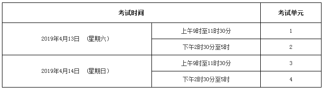 2019年4月全省高等教育自學考試課程安排及教材目錄