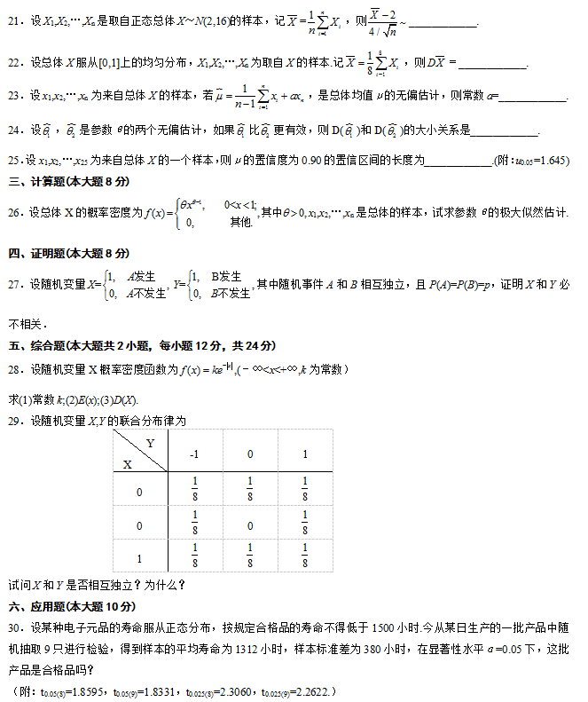 浙江2012年7月自考概率论与数理统计(经管类)真题3.png