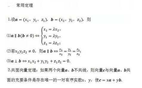 2019年成人高考高起点《数学(理)》空间向量与立体几何定理、直线与方程定义.jpg