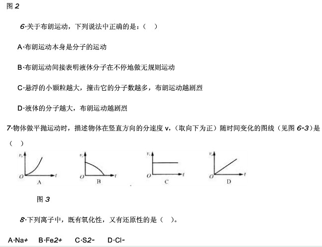 2019年成考高升本《理化》模拟试题及答案.jpg